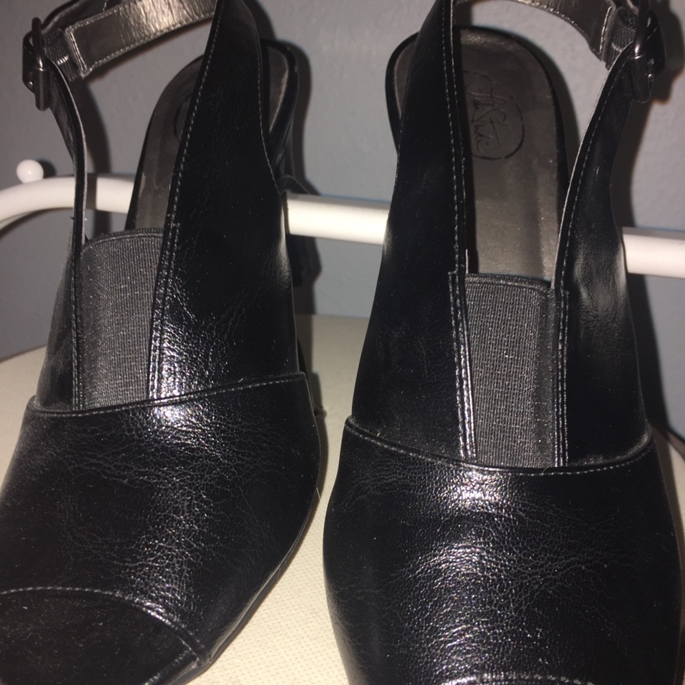 LifeStride Simply Comfort sz 8 backless peep toe